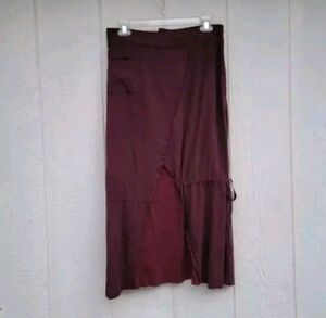 fibers barbara lesser silk blend maxi skirt modest skirt size 6.